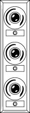 Three Gang Nameplate, Chrome 1-5/8X7