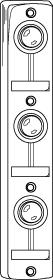 Triple Lighted Name, 79⁄16" x 13⁄8", Silver