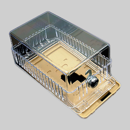 Clear Plastic w/Two Bases, 5-3/4in.x 3-1/2in.x 2-3/4in.