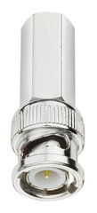 BNC Twist-on Plug, RG-59, Sol, PVC, 50 Ohm, Comm, 5/bag