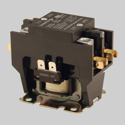 Definite purpose contactor, two pole, small frame, 30A, 120VAC
