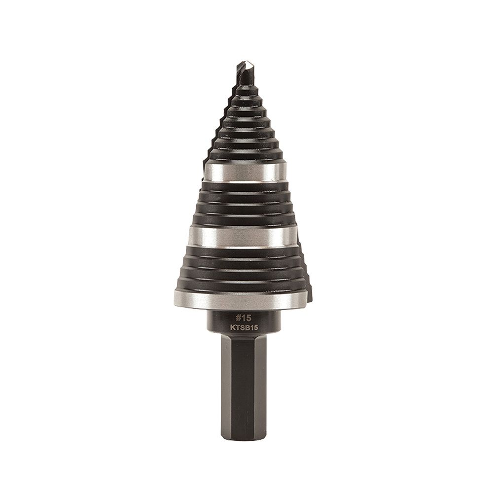 Step Drill Bit #15 Double Fluted 7/8 to 1-3/8-Inch